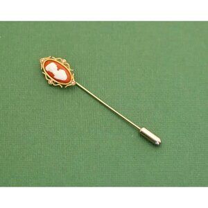 Vintage Victorian Cameo Gold Tone Stickpin by Avon K10